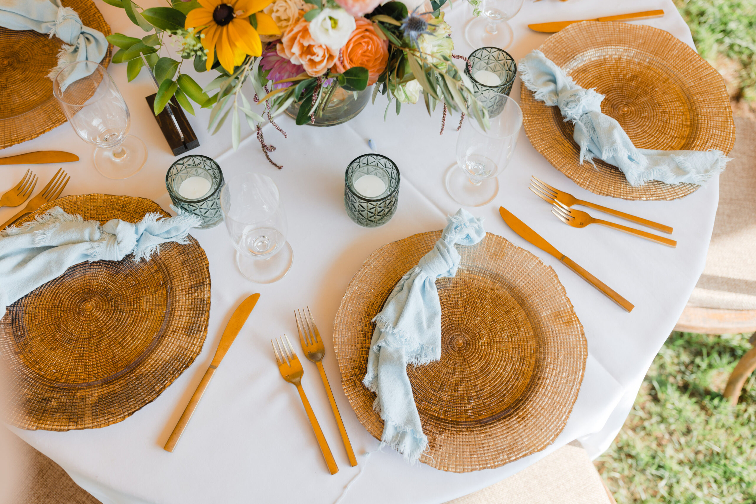 Louise & Devon wedding reception table settings